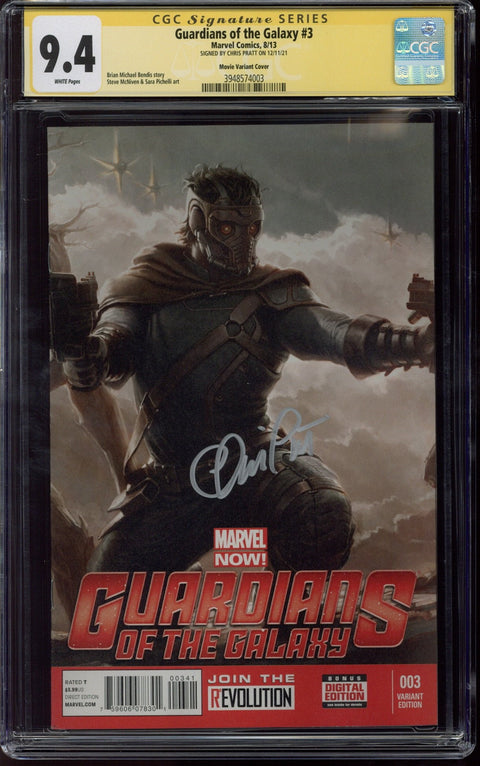 Guardians of the Galaxy #3 CGC 9.4 (W) Signed By Chris Pratt *3948574003*