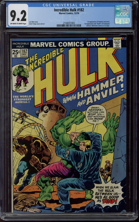 Incredible Hulk #182 CGC 9.2 (OW-W) *2104051003*