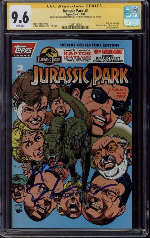Jurassic Park #2 CGC 9.6 (W) Signed By Wayne Knight & Jeff Goldblum *2595789003*