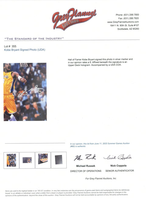 Kobe Bryant Autographed 8x10 NBA Photo