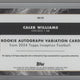 2024 Topps Inception Caleb Williams Green Auto Card #RW-CW 067/150