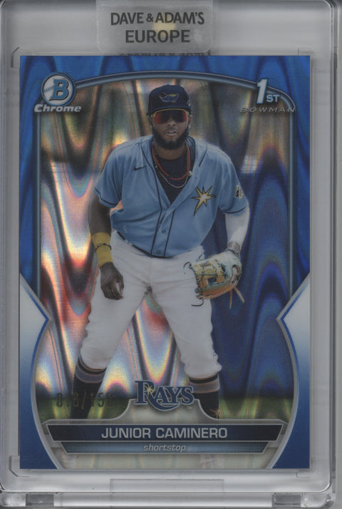 2023 Bowman Chrome Junior Caminero 1st bowman blue refractor 016/150
