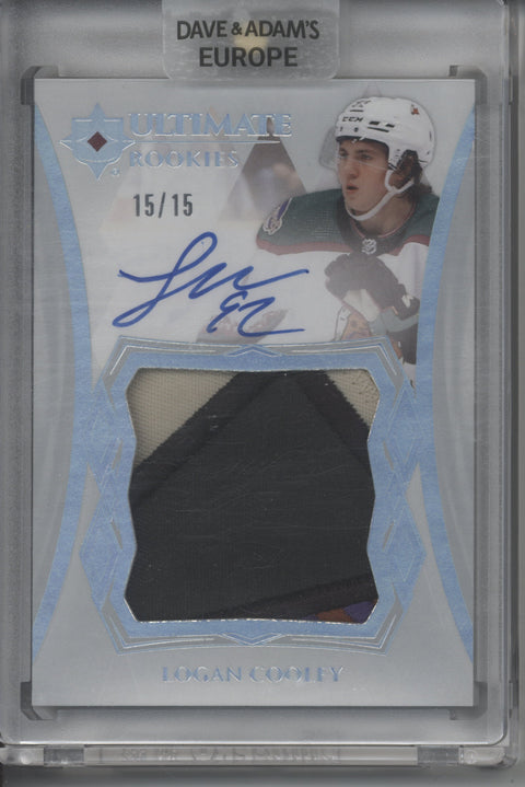 2023/24 Upper Deck Ultimate Logan Cooley Patch Auto 15/15