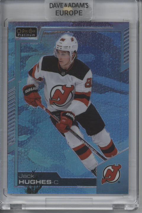 2020-21 O-Pee-Chee Platinum Jack Hughes Pond Hockey Card #PH-7