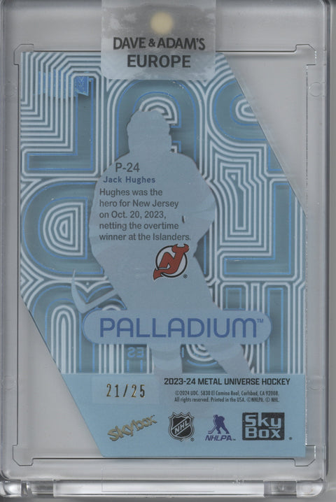 2023/24 Skybox Metal Universe Jack Hughes Palladium 21/25