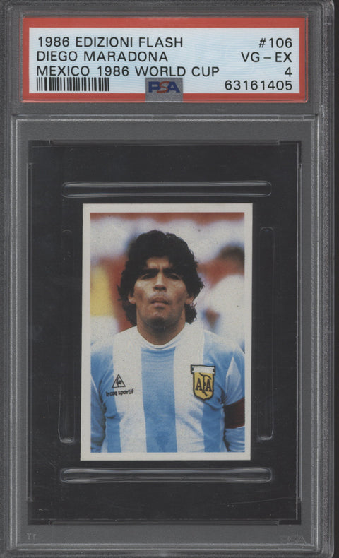 1986 Edizioni Flash Diego Maradona World Cup PSA 4