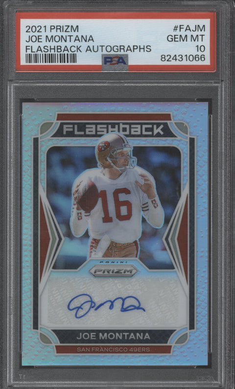 2021 Prizm Joe Montana Flashback Auto PSA 10  #83/99