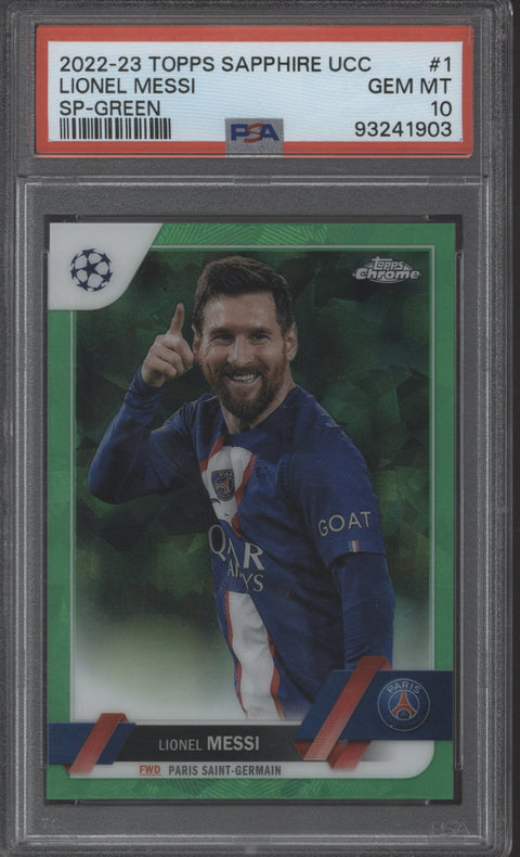 2022 Topps Sapphire Lioinel Messi SP Green #46/70 PSA 10