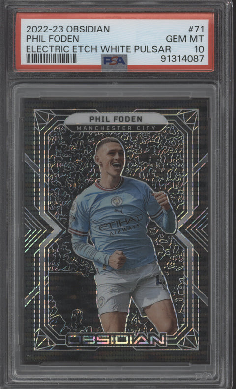2022 Obsidian Phil Foden Electric Etch White Pulsar PSA 10 #71 #9/11