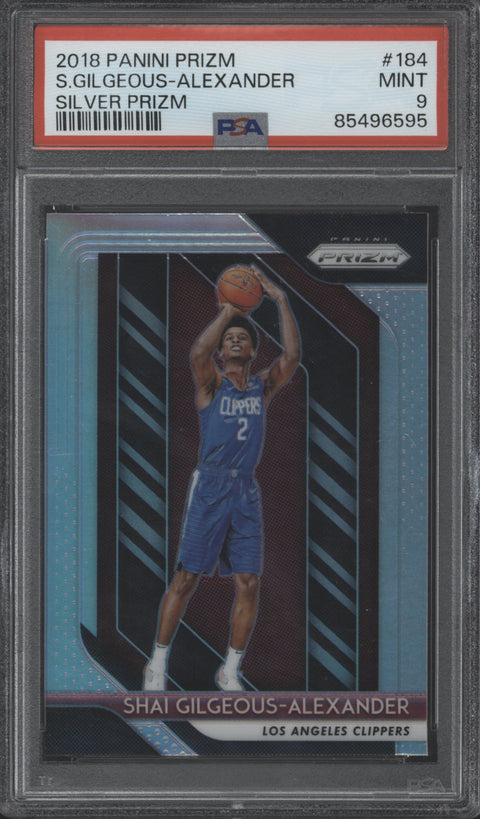 2018/19 Panini Prizm Shai Gilgeous-Alexander Rookie Silver PSA 9 #184