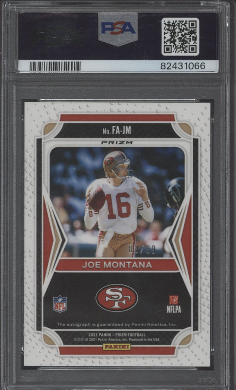 2021 Prizm Joe Montana Flashback Auto PSA 10  #83/99