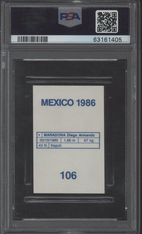 1986 Edizioni Flash Diego Maradona World Cup PSA 4