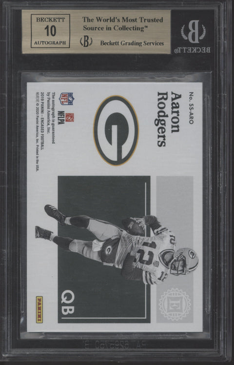 2019 Panini Encased Aaron Rodgers Superscribe Auto Card #SS-ARO 10/10 BGS 9.5