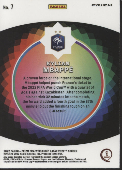 2022 Panini Prizm World Cup Kylian Mbappe Color Wheel #7