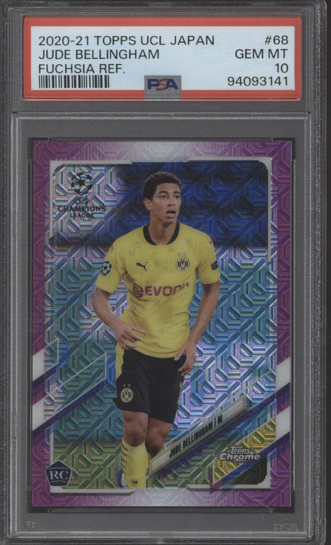 2020 Topps Japan UCL Jude Bellingham Fuchisa PSA 10 #68 #83/175