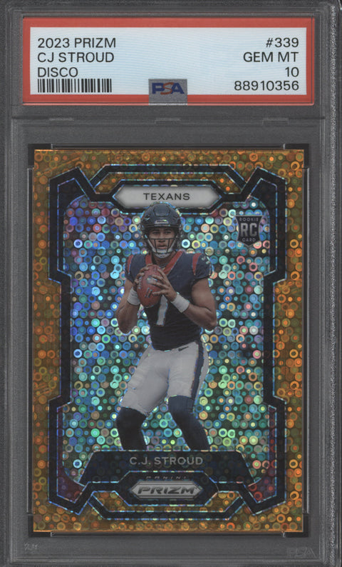 2023 Prizm CJ Stroud disco card #339 PSA 10