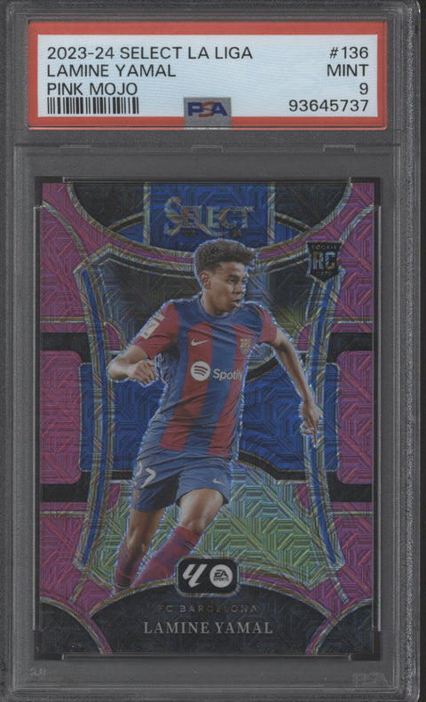 2023 Select La Liga Lamine Yamal Pink Mojo PSA 9 #136 #109/115