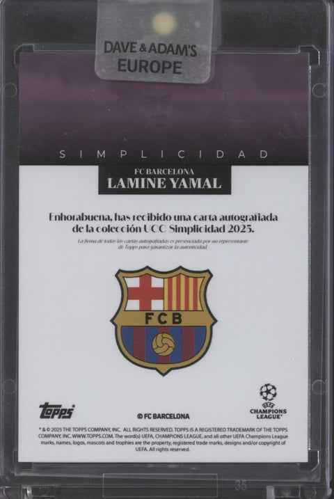 2024/25 Topps Simplicidad Lamine Yamal Auto 05/25