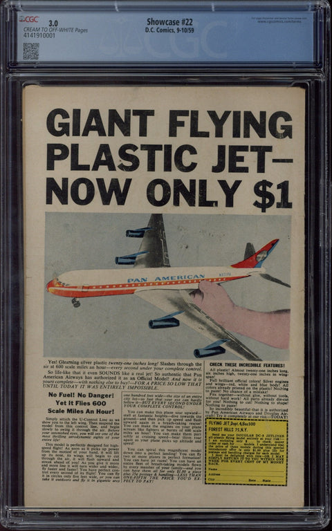 Showcase #22 CGC 3.0 (C-OW) *4141910001*