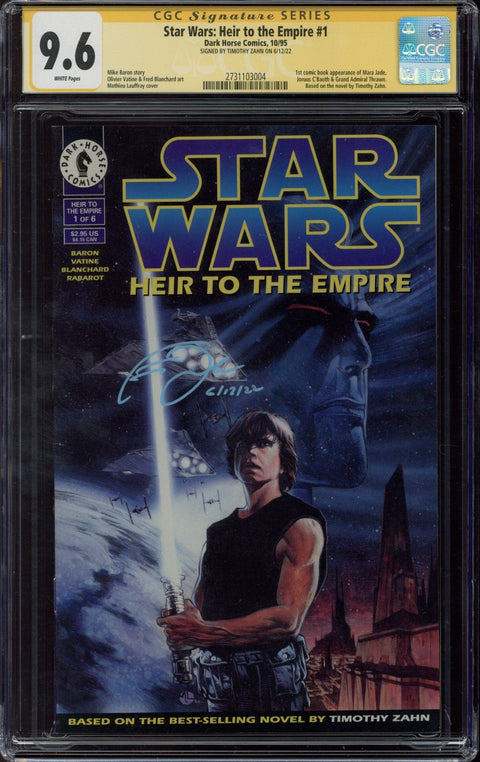 Star Wars: Heir to the Empire #1 CGC 9.6 (W) Signed By Timothy Zahn *2731103004*