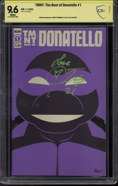 TMNT: The Best of Donatello #1 CBCS 9.6 (W) Signed By Corey Feldman *21-181D752-008*