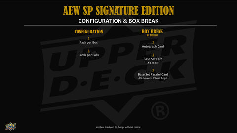 2025 Upper Deck SP Signature Edition AEW Wrestling Hobby