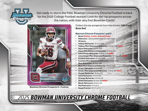 2025 Bowman University Chrome Football Blaster