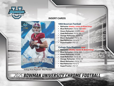 2025 Bowman University Chrome Football Blaster