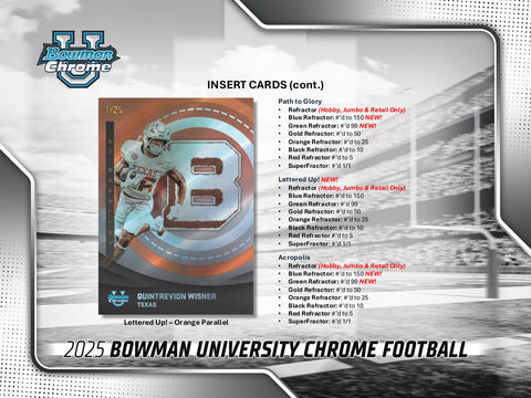 2025 Bowman University Chrome Football Blaster
