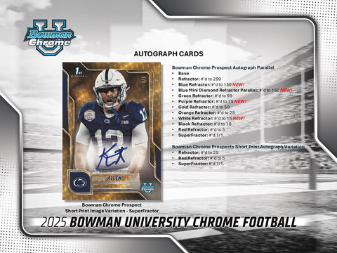 2025 Bowman University Chrome Football Blaster