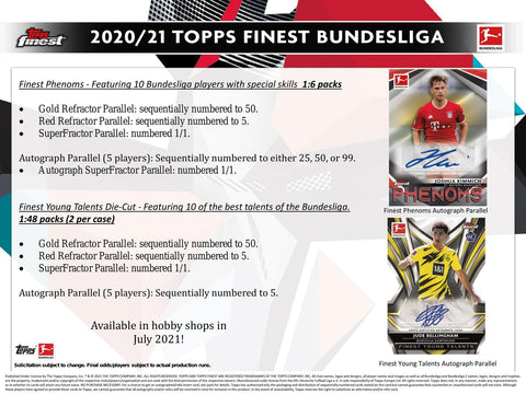 2020/21 Topps Finest Bundesliga Soccer Hobby