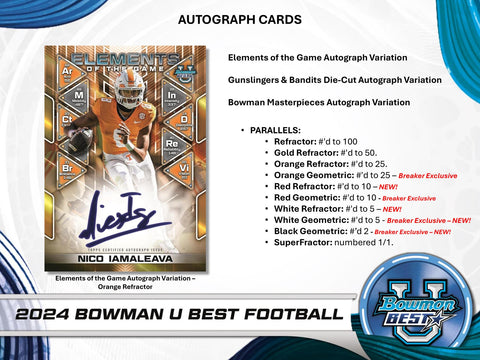 2024 Bowman University Best Football Hobby Box