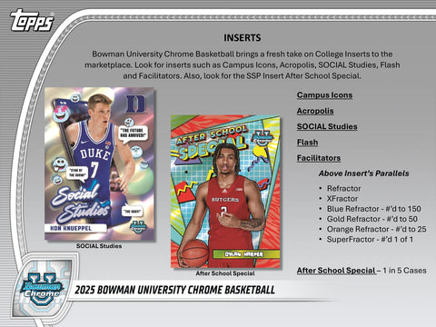 2024/25 Bowman University Chrome Basketball Hobby