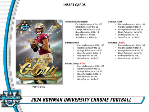 2024 Bowman University Chrome Football Hobby Jumbo