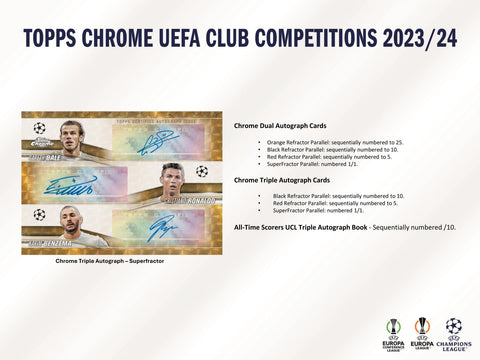 2023/24 Topps Chrome UEFA Club Competitions Soccer Hobby Jumbo