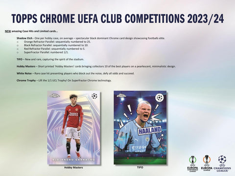 2023/24 Topps Chrome UEFA Club Competitions Soccer Hobby