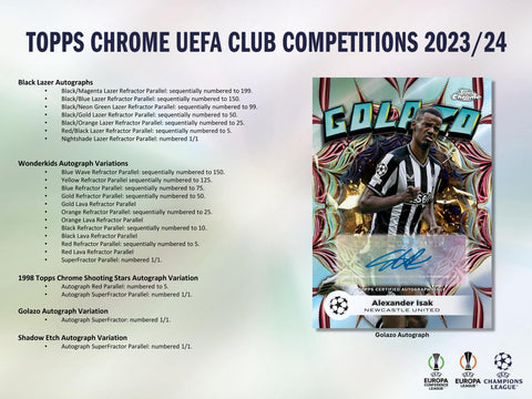 2023/24 Topps Chrome UEFA Club Competitions Soccer Hobby