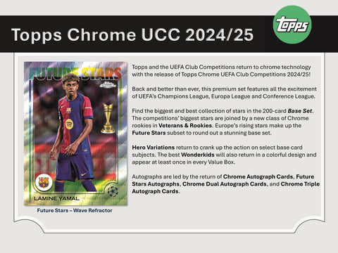 2024/25 Topps Chrome UEFA Club Competitions Soccer 7-Pack Blaster