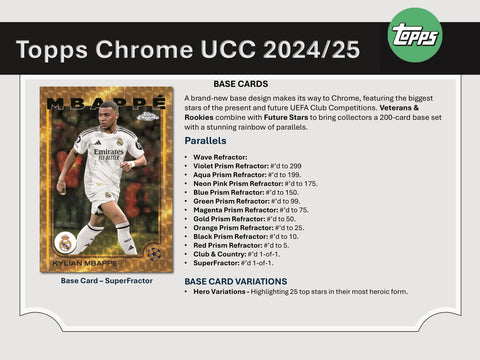 2024/25 Topps Chrome UEFA Club Competitions Soccer 7-Pack Blaster