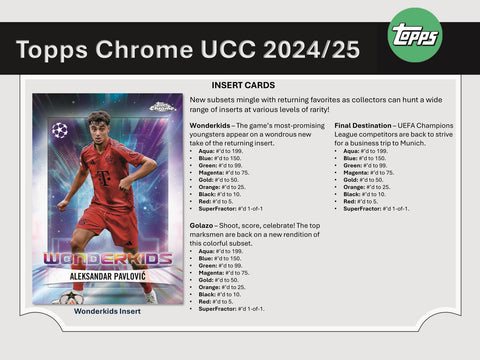 2024/25 Topps Chrome UEFA Club Competitions Soccer 7-Pack Blaster