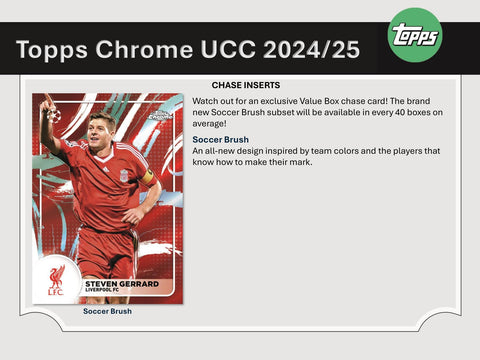 2024/25 Topps Chrome UEFA Club Competitions Soccer 7-Pack Blaster