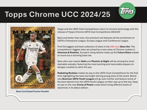 2024/25 Topps Chrome UEFA Club Competitions Soccer Hobby