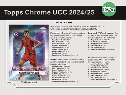 2024/25 Topps Chrome UEFA Club Competitions Soccer Hobby