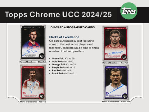2024/25 Topps Chrome UEFA Club Competitions Soccer Hobby