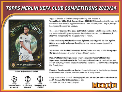 2023/24 Topps Chrome Merlin UEFA Club Competitions Soccer Hobby