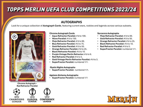 2023/24 Topps Chrome Merlin UEFA Club Competitions Soccer Hobby