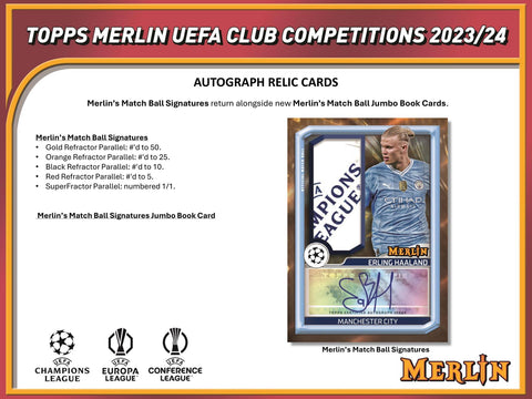 2023/24 Topps Chrome Merlin UEFA Club Competitions Soccer Hobby