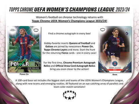 2023/24 Topps Chrome UEFA Women's Champions League Soccer Hobby