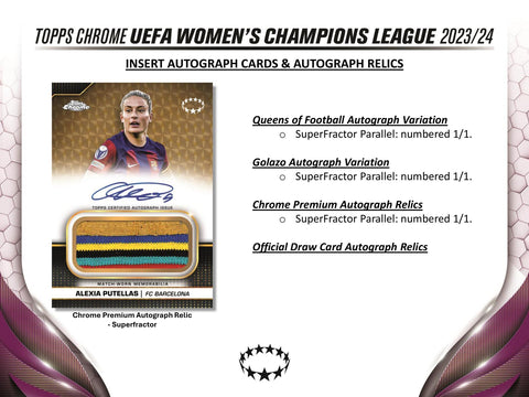 2023/24 Topps Chrome UEFA Women's Champions League Soccer Hobby