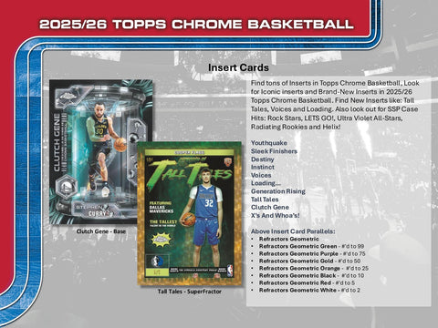 2025/26 Topps Chrome Basketball Breaker Delight